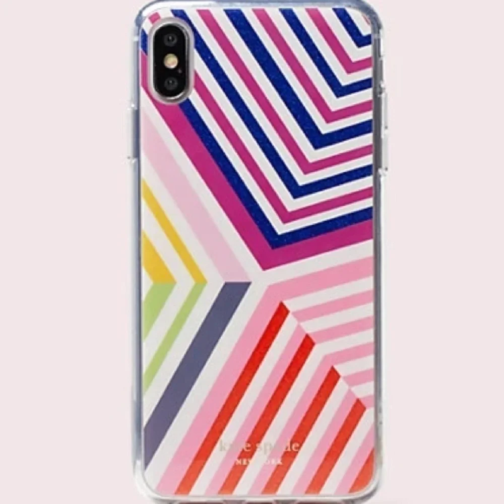 {IPHONE XSMAX}kate spade glitter geobrella rainbow